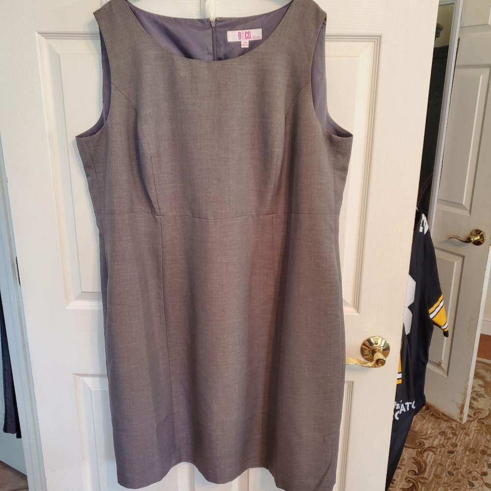 9 & Co. Gray Sleeveless Sheath Dress- Suit Separate